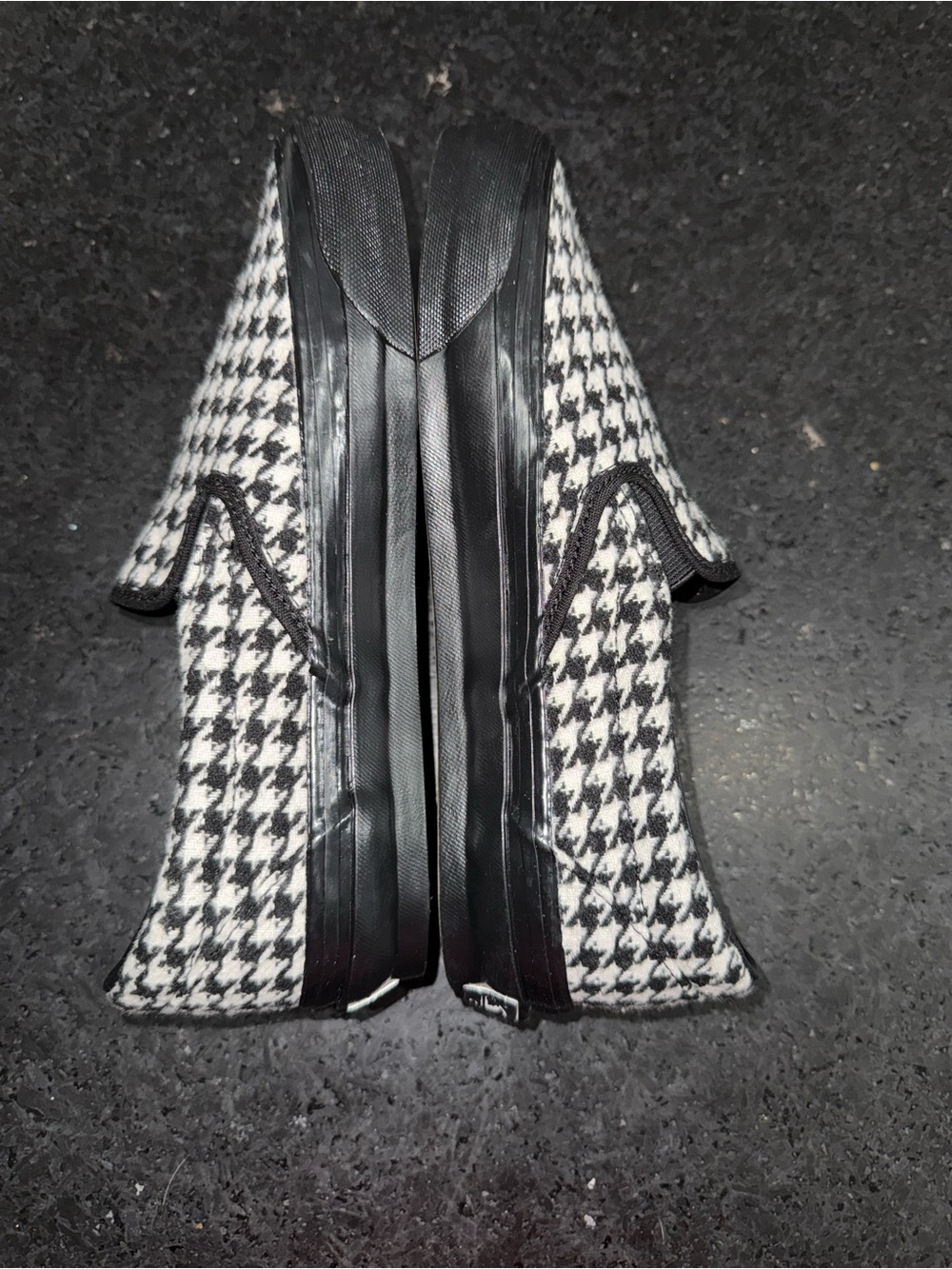 NEW Vans BLACK WHITE Houndstooth Print Slip on Sneakers SZ 8 - Picture 8 of 12